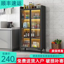 Light extravagant dining side cabinet Home Kitchen Living Room Lockers Shelve Shelve by wall Tea Water cabinet glass door Wine Cabinet