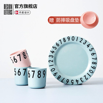 designletters Baby plate household anti-drop letter bowl send sucker ins childrens birthday party tableware