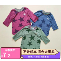 Special (no return or change) Japanese goods soft ~ thin ~ five-pointed star pattern ~ seven-point sleeve t-shirt