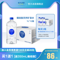  Hengda Bingquan Changbaishan natural metasilicate mineral water 1L*12 bottles of drinking water wholesale FCL