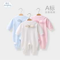 Ambe baby one-piece newborn spring and autumn wings baby climbing clothes out clothes Long sleeve net red spring harem