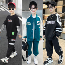 (Sale Clearance) Boys' suit spring and autumn clothing 2022 new style middle and big kids two or three piece set casual Korean style trendy