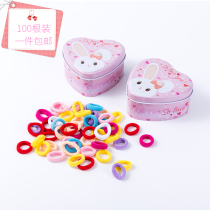 Hongjin Korean cute children colorful seamless hair rope tie hair girl does not hurt hair rubber band Hairband headwear hair accessories
