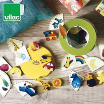 French Vilac Classic Touch Game Building Blocks Puzzle Toys Wooden Toy Fun Desktop Game 2-6 years old