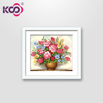 KS cross stitch shop line embroidery new living room simple modern bedroom painting Y61812 pink rose vase