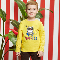 Clearance Bara childrens clothing boys long-sleeved T-shirt autumn clothing 2021 childrens pure cotton bottoming shirt baby tops