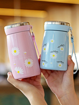 Korean version of 316 stainless steel thermos cup female fashion 2021 new water Cup Net red art rope high value Cup