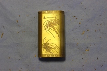 High-grade tobacco box dry smoke box pure copper hand cigarette tobacco leaf box bulk cigarette portable carved word orchid