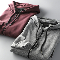  Foreign trade tail single male cut standard cattle fleece hooded sweater autumn and winter European and American export original single sports jacket jacket