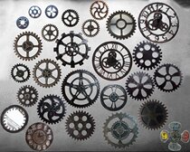 Retro industrial wind machinery gear decorations wall ornaments watch ornaments background wall pendants LOFT Old Bar