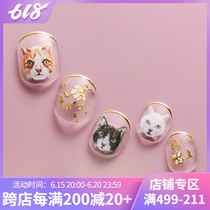 Japanese cute kitty nails Painted Gel Patches of Wear Chia stickers Finarie Dreams Cats Division Meemaker