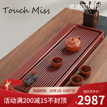 TOUCH MISS household Bakelite tea tray new Chinese style whole piece electric Bakelite drainage tea set tray large commercial