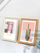 Customized any size frame framed solid wood photo frame hanging wall mounted wooden strip self-assembled oil picture outer frame cross stitch