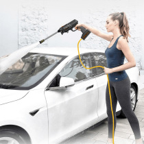 Lithium-electric wireless high-pressure washing machine high-pressure water pump portable home car wash car wash with water snatched car wash water gun