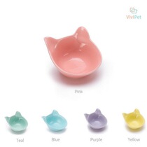 American Vipipet Pet Ceramic Bowl Cat Snacks Bowl Flat Face Cat Ears Rice Basin New Color Young Cat Bowl
