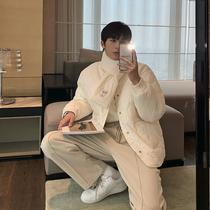 Hualun winter hot cotton clothing mens Korean version of the trend thick handsome tide jacket student versatile couple cotton coat