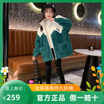 Tide Bala Girl Large Pocket Thickened Jacket Autumn winter 2021 new CUHK Tong Yang Gas Zip Fur Coat