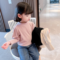 Girl spring and autumn 2021 new long sleeve base shirt female baby Net red Korean T-shirt shirt jacket foreign Style Autumn Tide 3