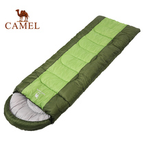 Camel outdoor cotton envelope thickened winter warm can be stored special camping single multi-purpose portable sleeping bag