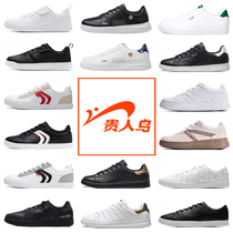 Noble bird shoes mens board shoes spring and summer leather Joker casual shoes tide white low-top fashion Black Sports mens shoes