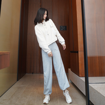 2021 new womens early and autumn fashion Net red temperament small fragrant wind goddess fan leisure sports pants two-piece set