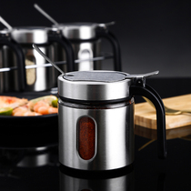 Stainless Steel Seasoning Jar Glass Seasoning Bottle Big salt jar High-end Kitchen Seasoning box Home Barbecue Containing Bottle
