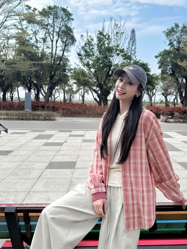 【Vanho Wake】【Pink Mist Sea】2026 Spring Plaid Shirt