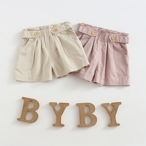 Girls shorts 2021 New 3 foreign style 0-1 year old 2 outside wear 4 hundred summer thin baby men and women Baby pants