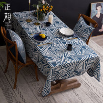 American table cloth art cotton linen table cloth upscale modern simple to thicken table cloth rectangular light and luxurious Nordic