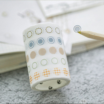 Mr. Paper can uncover the die-cutting gradient color base salt Handbook polka dots and paper tape round stickers