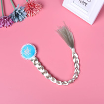 Frozen childrens wig braid baby gift stage performance dress up accessories Princess fake hair accessories