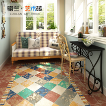 Luolan bathroom tiles Antique tiles Bohemian kitchen and bathroom tiles Mediterranean retro kitchen wall tiles Pastoral floor tiles