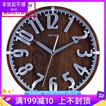 Lisheng living room bedroom American retro simple creative fashion personality Art 13 inch solid wood decorative wall clock