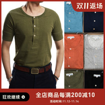 Nine color spot German merz B schwanen Little Swan mens Henry shirt 207 short sleeve t-shirt