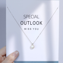 Pearl pendant Joker Necklace Female Sterling Silver 2021 New Small Luxury Explosive choker Summer Design Sense