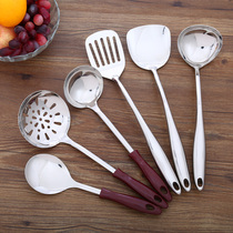 Stainless steel spatula frying spoon Household cooking shovel soup spoon colander kitchenware thickened frying shovel anti-hot handle