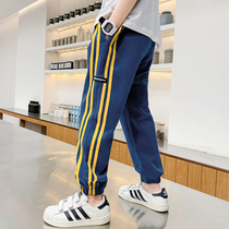 Boys spring and autumn sports pants childrens pants 2021 new middle and big children autumn casual pants childrens pants tide
