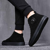 European Station 2022 Autumn Winter New Martin Boots Men High Bunch Casual Shoes Subtidal Shoes 100 Hitch Genuine Leather High Bon Board Shoes