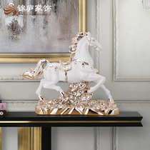 Horse ornaments crafts living room entrance office desktop study home decorations opening gifts business gifts