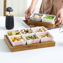 Ceramic Dried Fruit Pan Modern Living Room Split Snack Snack Pan Home Nordic Candy Refreshments Refreshment Sauces Sauces