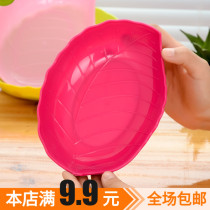 Creative multicolored home tea table Living room Leaf Shaped PP Plastic Fruit Pan Candy Pan Melon Seeds Snack dried fruit tray