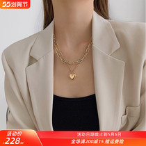 South Korea Love Sweater Chain 2022 New Lady Autumn Winter Long Style High Necklace Small Crowd Design Sense Light Extravaganza