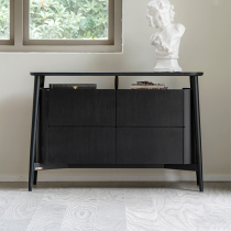 Cheep sound generous four-bucket log Oak drawer cabinet lockers modern Chinese design solid wood storage high cabinet