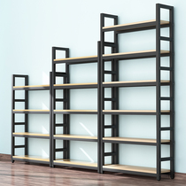 Bookshelf floor home living room simple bookcase steel wood multi-layer shelf storage storage shelf display rack