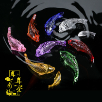 High-end crystal fish lucky feng shui ornaments Glass fish mascot more than a year home living room trinkets