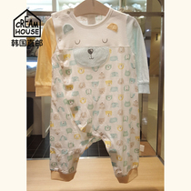 (CreamHouse) Korean cute baby baby boy baby spring thin long sleeve jumpsuit