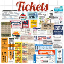 29 airline boarding pass ticket box stickers suitcase luggage stickers retro waterproof tide brand skateboard stickers