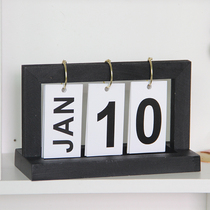 Modern minimal literary and artistic calendar installation photography props wooden calendar decorations can be hanged