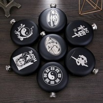 High-Grade 304 stainless steel small Hulk 5 oz 3 two thick round Hulk personality fashion men and women outdoor Hulk