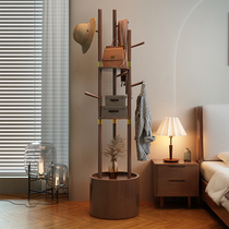 Solid wood hanger bedroom floor modern minimalist coat rack home locker multi-functional clothes rack net red